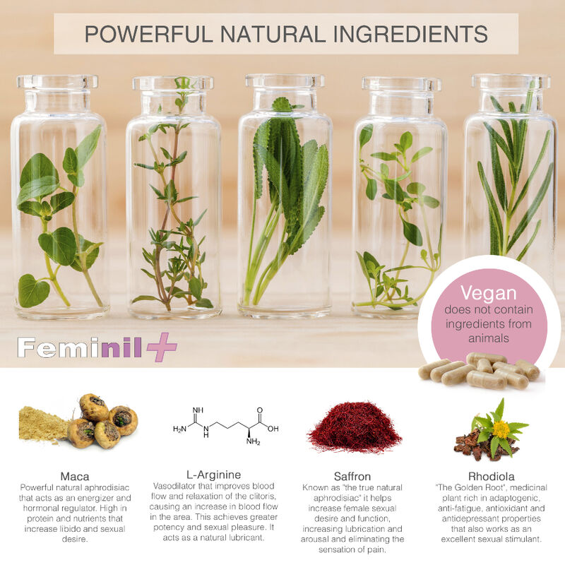 500 COSMETICS – FEMINIL+ WEIBLICHE SEXUELLE LIBIDO-STEIGERUNG – 30 KAPSELN
