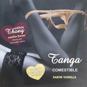 HOTFLOWERS - WAFER-TANGA UND 2 NIPPELPADS MÄDCHEN-VANILLE-GESCHMACK /es/pt/en/fr/it/