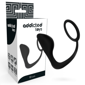 ADDICTED TOYS ANAL PLUG MIT SCHWARZEM PENISRING