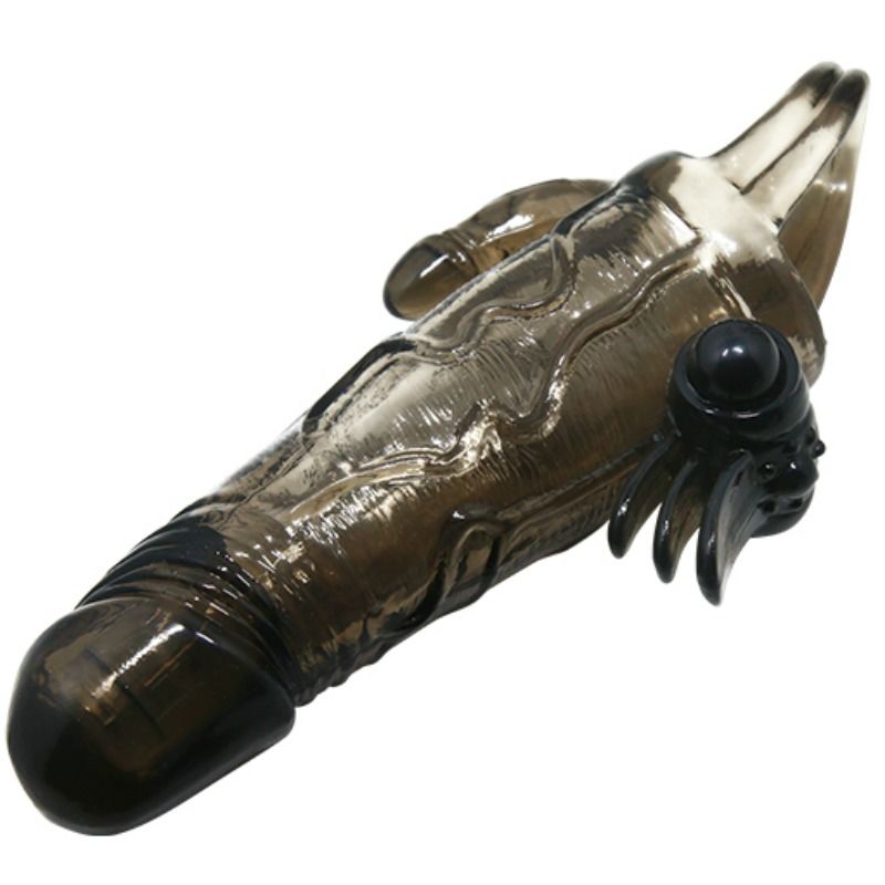 BAILE - BRAVE MAN PENISHÜLLE MIT KLITORIS UND ANALSTIMULATION DOPPELTE KUGEL SCHWARZ 16.5 CM – Bild 6