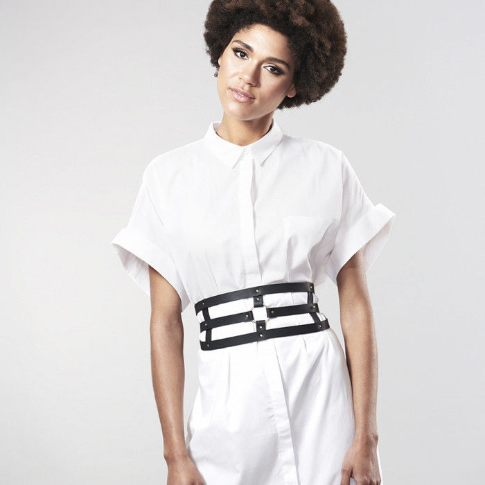 BIJOUX INDISCRETS MAZE WIDE BELT UND HALTEN SCHWARZ – Bild 3