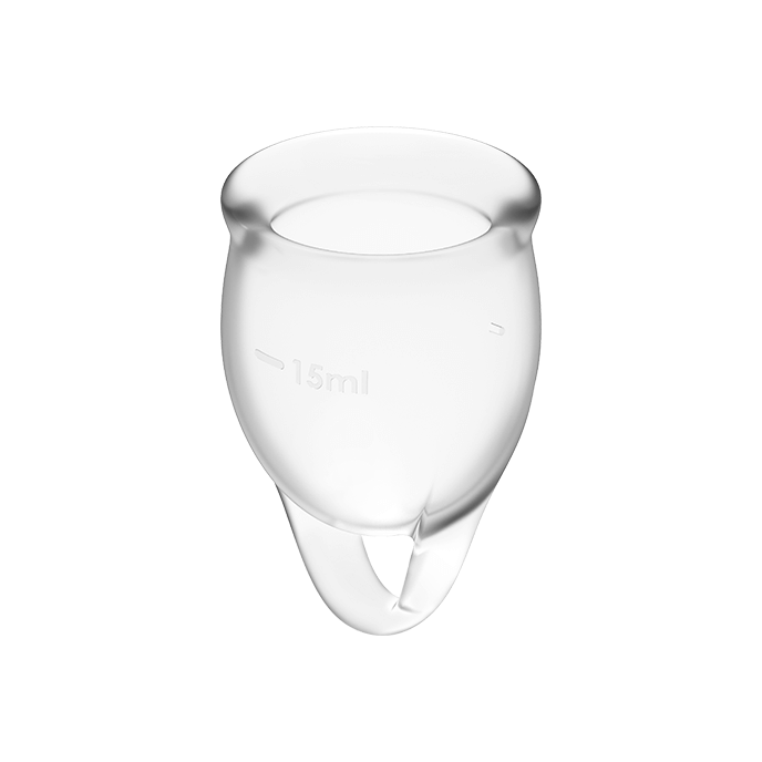 ZUFRIEDENER FÜHLT SICH VERTRAUEN MENSTRUAL CUP CLEAR 15 + 20ML