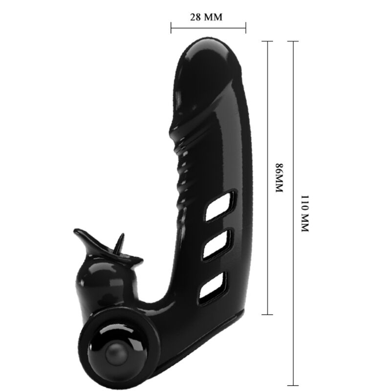 PRETTY LOVE - CORBIN SCHWARZE VIBRATOR-FINGERABDECKUNG – Bild 6