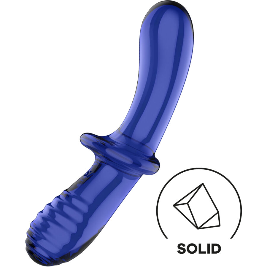 SATISFYER - DOPPEL KRISTALL DILDO BLAU – Bild 4
