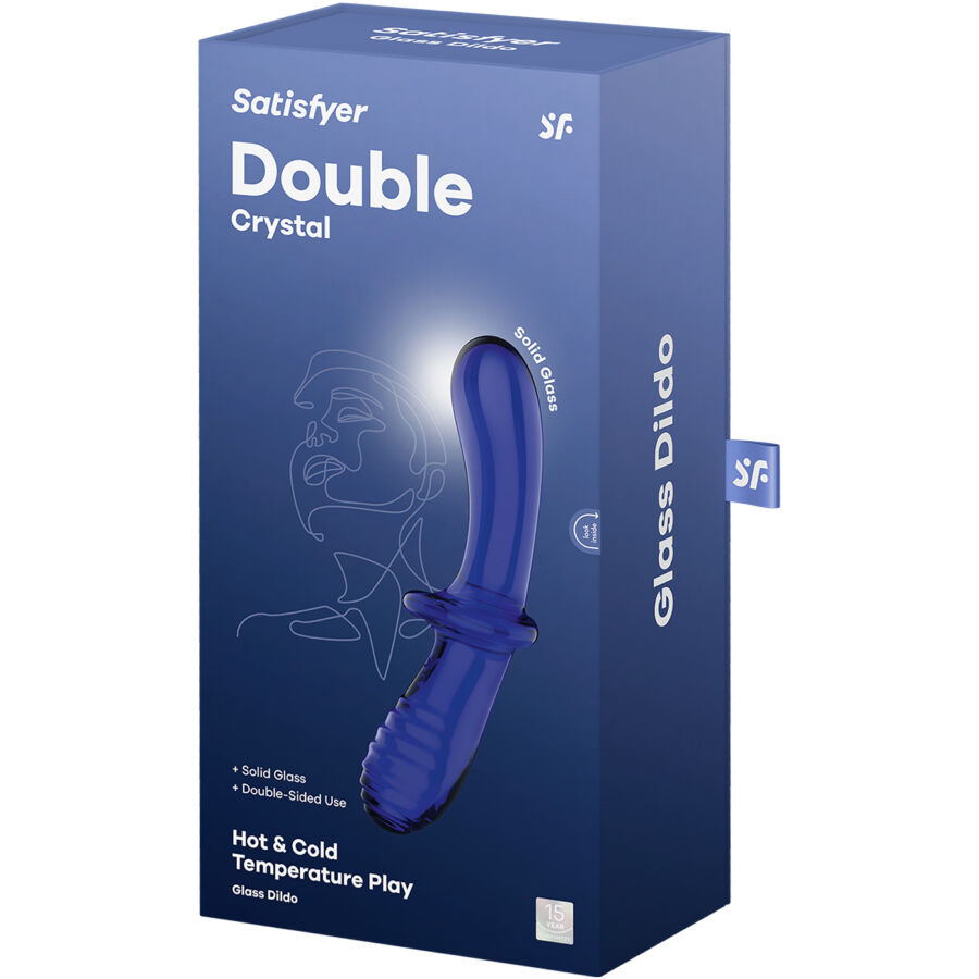 SATISFYER - DOPPEL KRISTALL DILDO BLAU – Bild 5