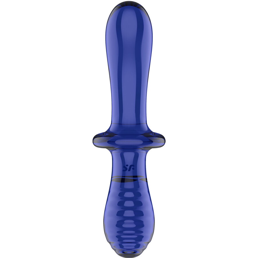 SATISFYER - DOPPEL KRISTALL DILDO BLAU – Bild 3