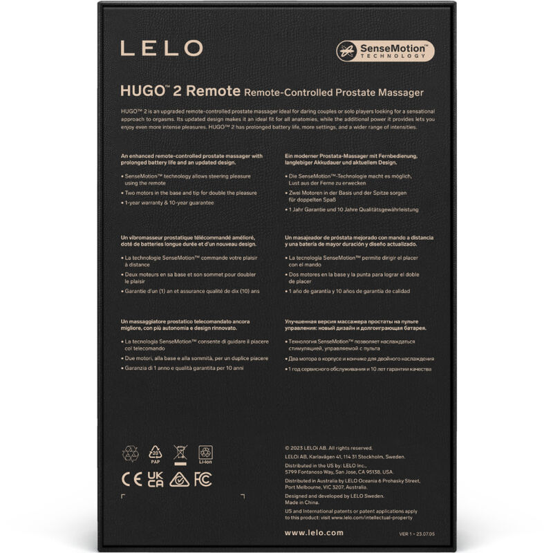 LELO - HUGO 2 PROSTATAMASSAGER MIT FERNBEDIENUNG SCHWARZ – Bild 4