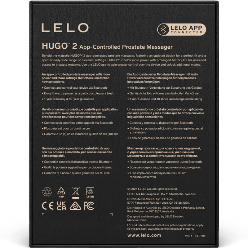 LELO - HUGO 2 SCHWARZES PROSTATAMASSAGER – Bild 4