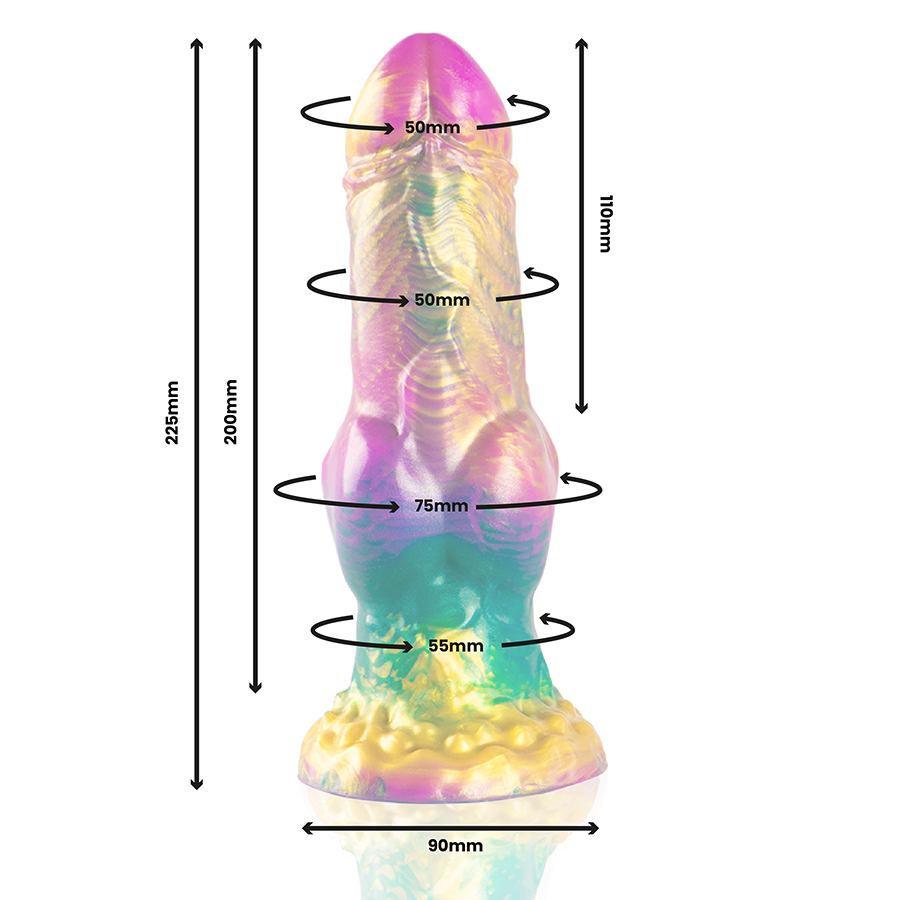 EPIC - IRIS DILDO MIT REGENBOGENFARBENEN HODEN DER VERGNÜGUNG – Bild 2