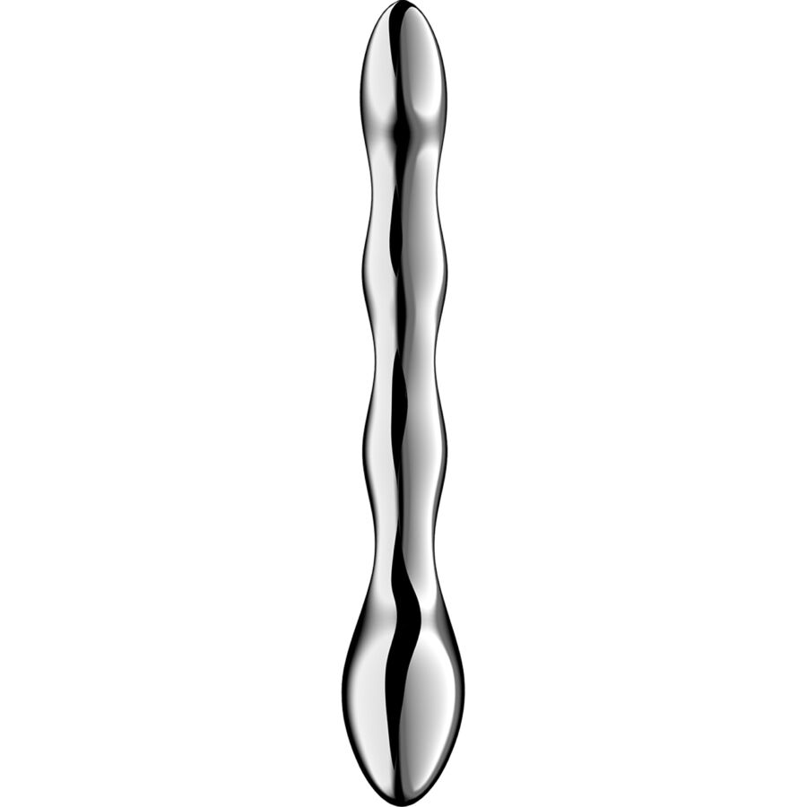 SATISFYER - COSMIC CREST 2 DOPPELDILDO AUS EDELSTAHL – Bild 2