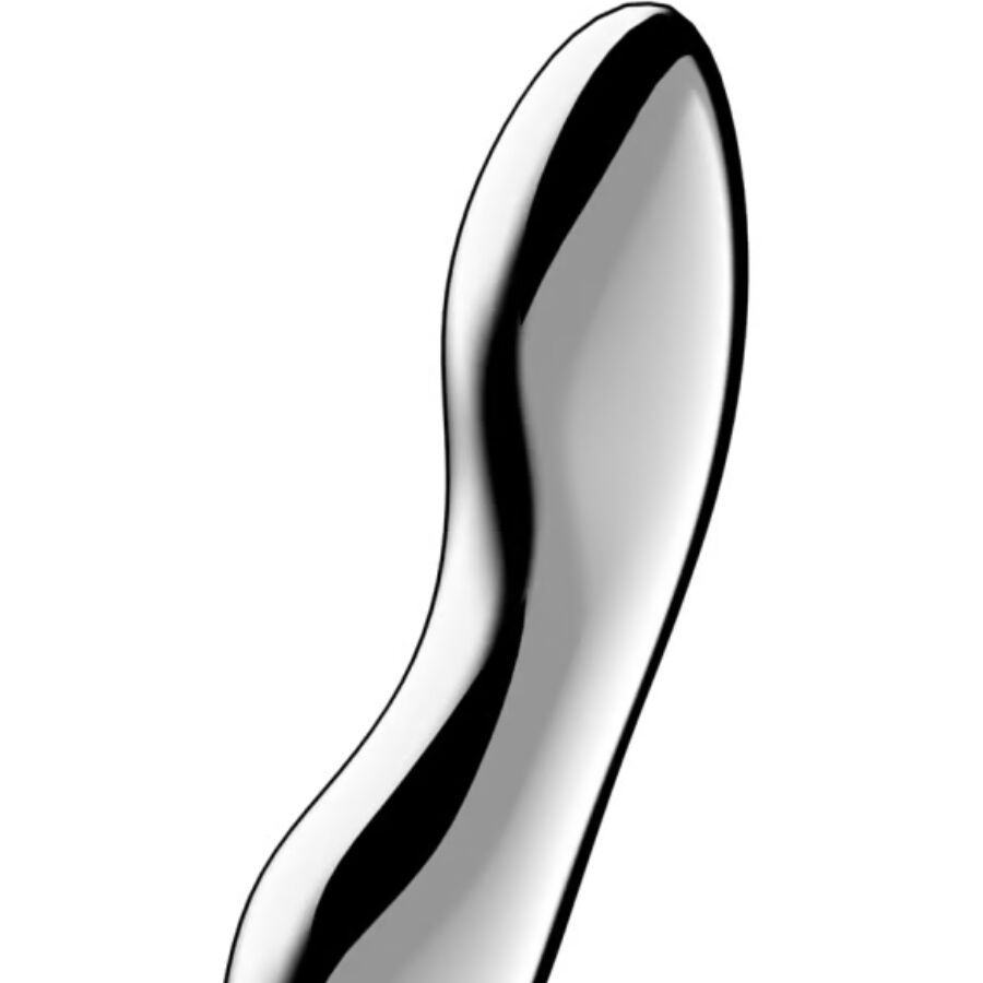 SATISFYER - COSMIC CREST 2 DOPPELDILDO AUS EDELSTAHL – Bild 3